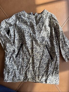 Bonpoint Floral Long-Sleeve Tunic Top in brown